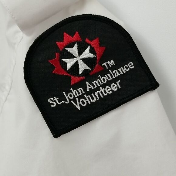🎁5/$25 Opus Shirt St John Ambulance Volunteer Small Button Up Short Sleeve - Picture 3 of 7